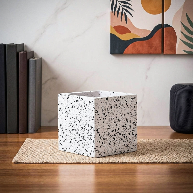 Square Terrazzo Hand Crafted Marble Planter