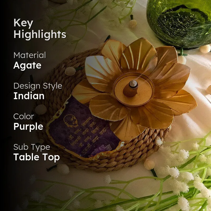 Anvaya Tea Light Candle Holder - Purple media 2