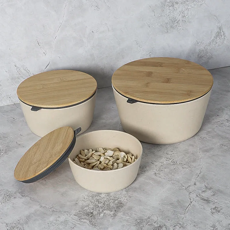 Raine Serving Bowl With Lid (Beige) - Set Of Three media 6