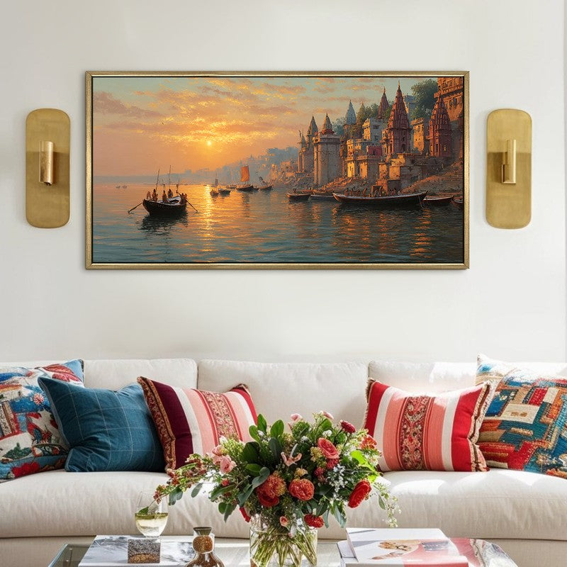 Evening Glow at the Ghats Wall Art media 3
