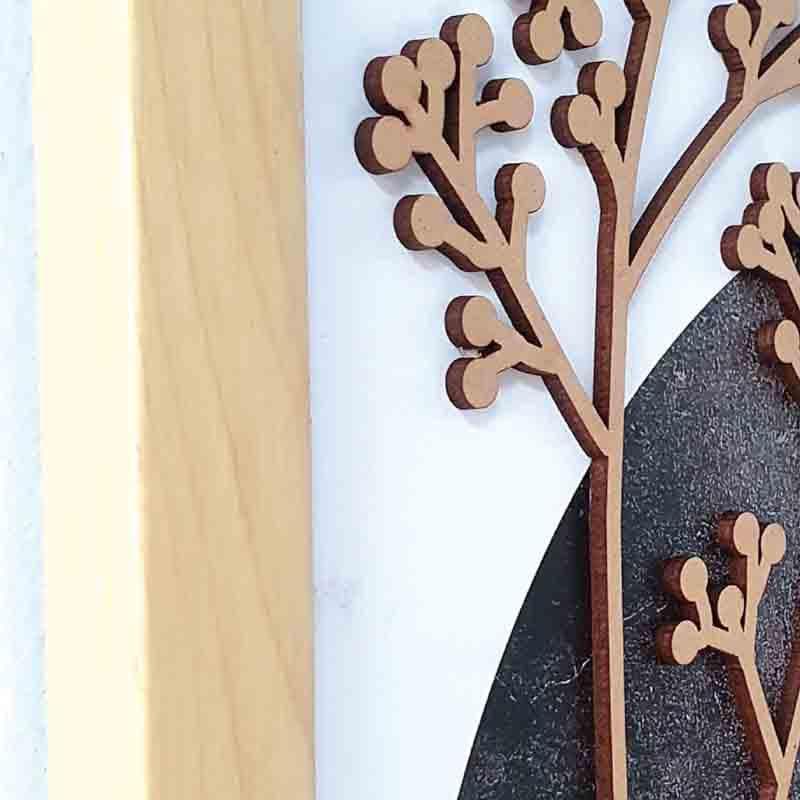 Gold Etched Leaves Wall Art - Set Of Two - Green/Red media 5