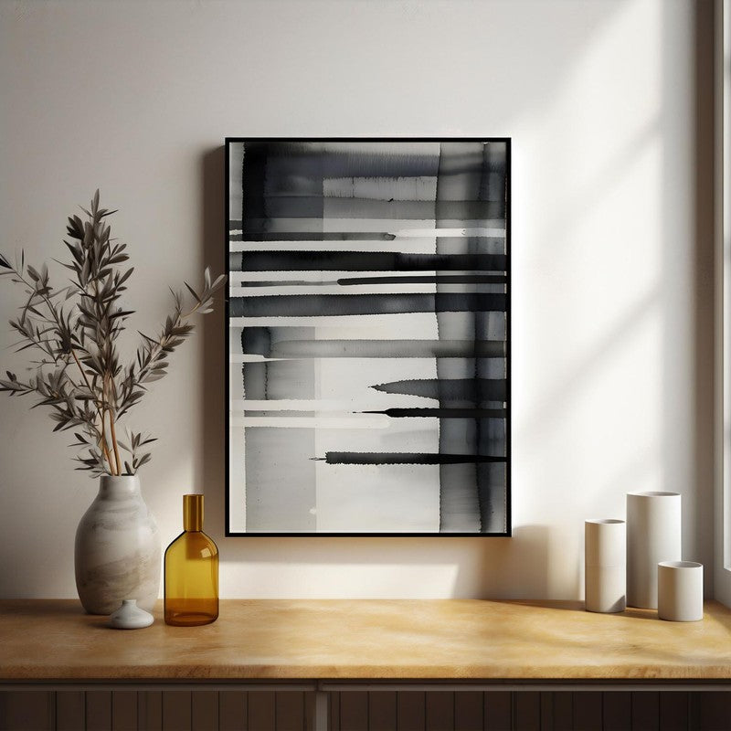 Ink Currents Framed Canvas Wall Painting media 5