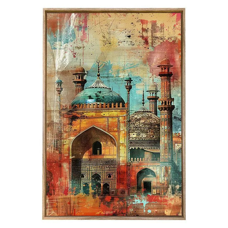 Mehal-E-Rang Canvas Traditional Wall Art With Frame media 4