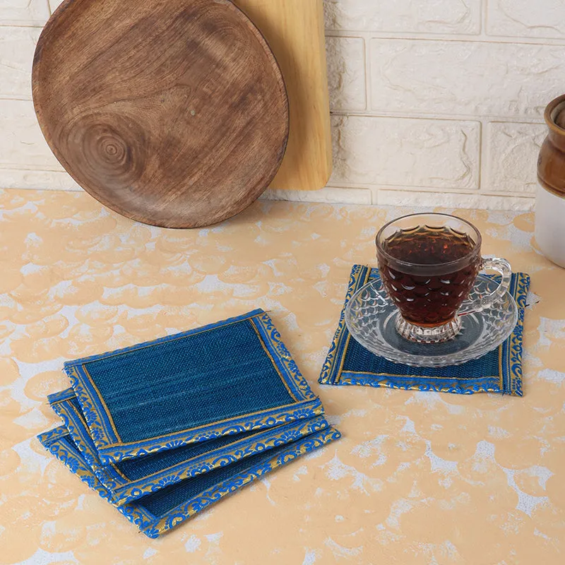 Eco Sip Bamboo Coaster (Blue) - Set Of Four media 3