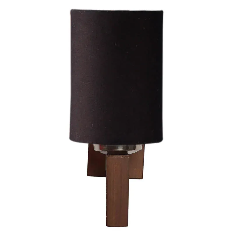 Dun Cylindrical Wooden Wall Lamp media 7
