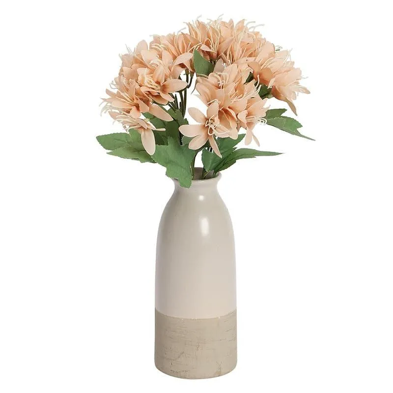 Faux Amaryllis Daisy Bunch (Peach) - Set Of Two media 3