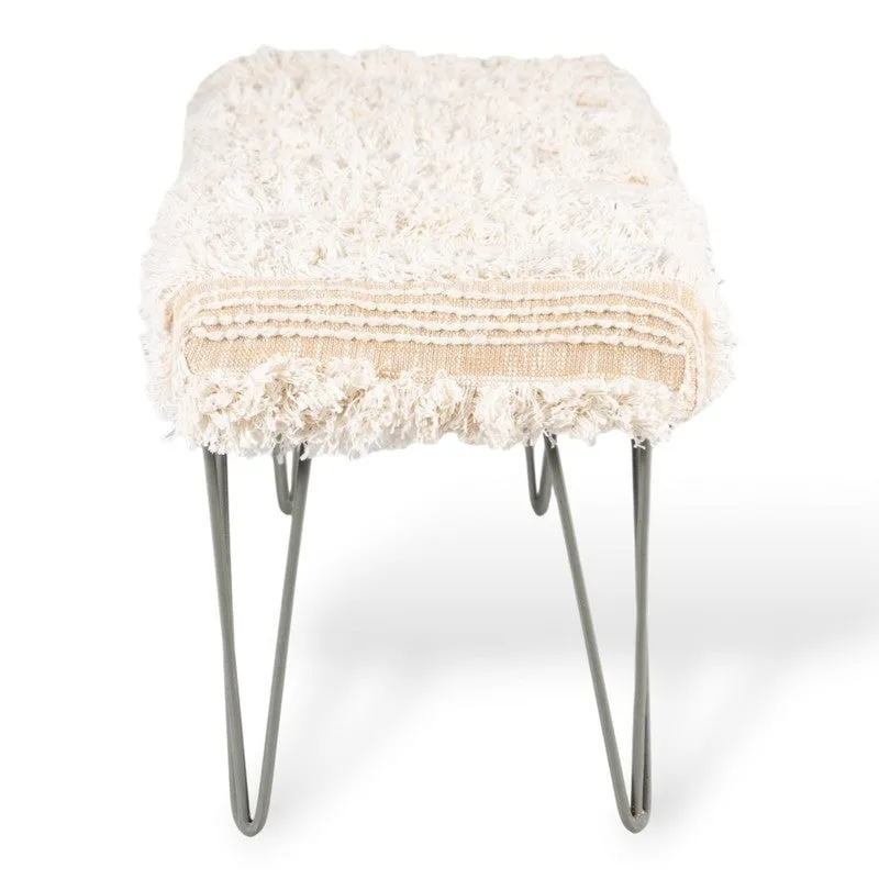 Borix Sheesham Wooden Bench - Beige media 4