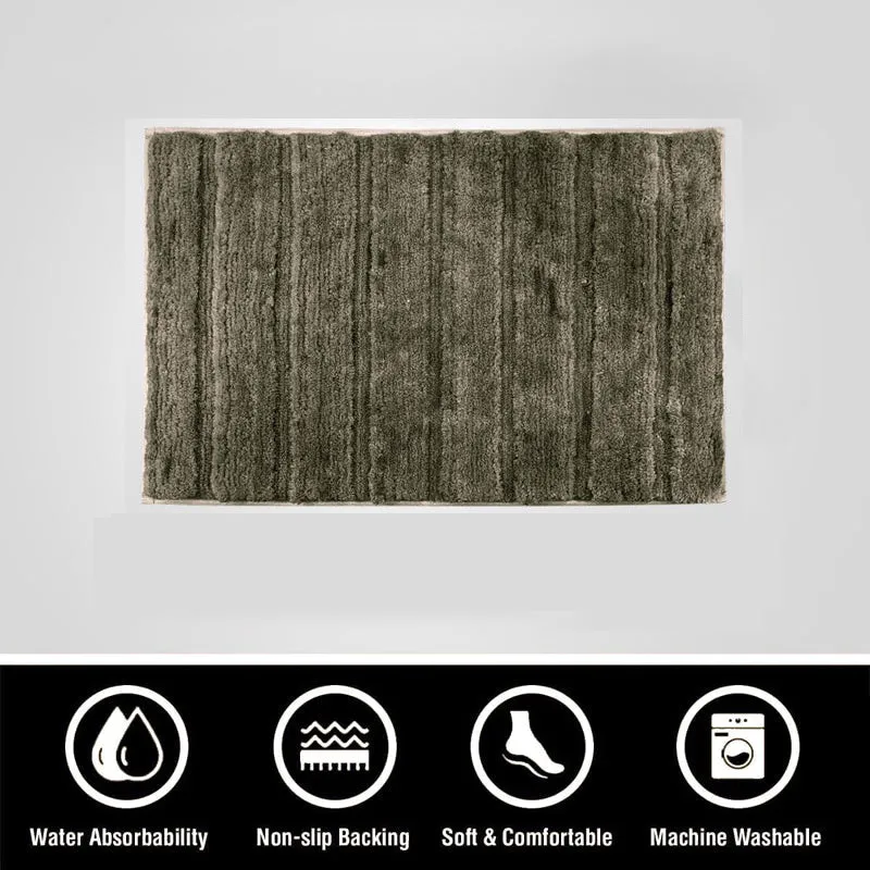 Toronto Touch Microfiber Bath Mat - Olive Green media 8