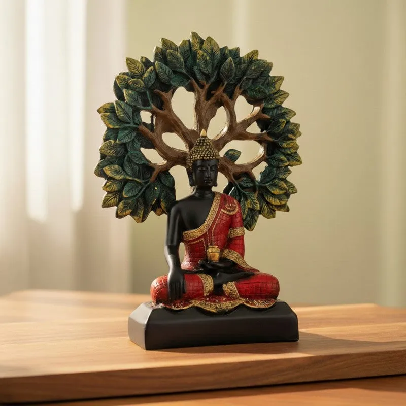 Zenroot Buddha Resin Idol - Black media 3