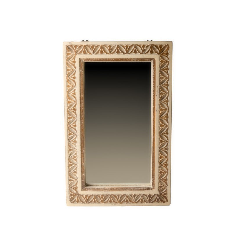 Zyvra Mango Wood Wall Mirror media 4