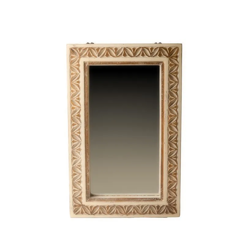 Zyvra Mango Wood Wall Mirror media 4