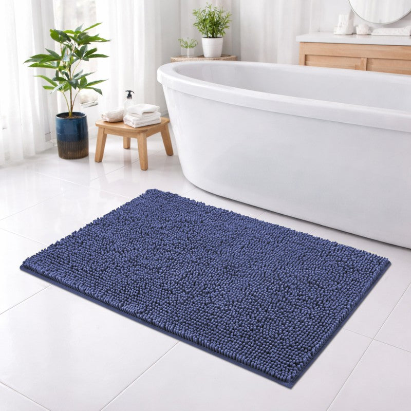 CalmCore Solid Microfiber Bath Mat - Navy