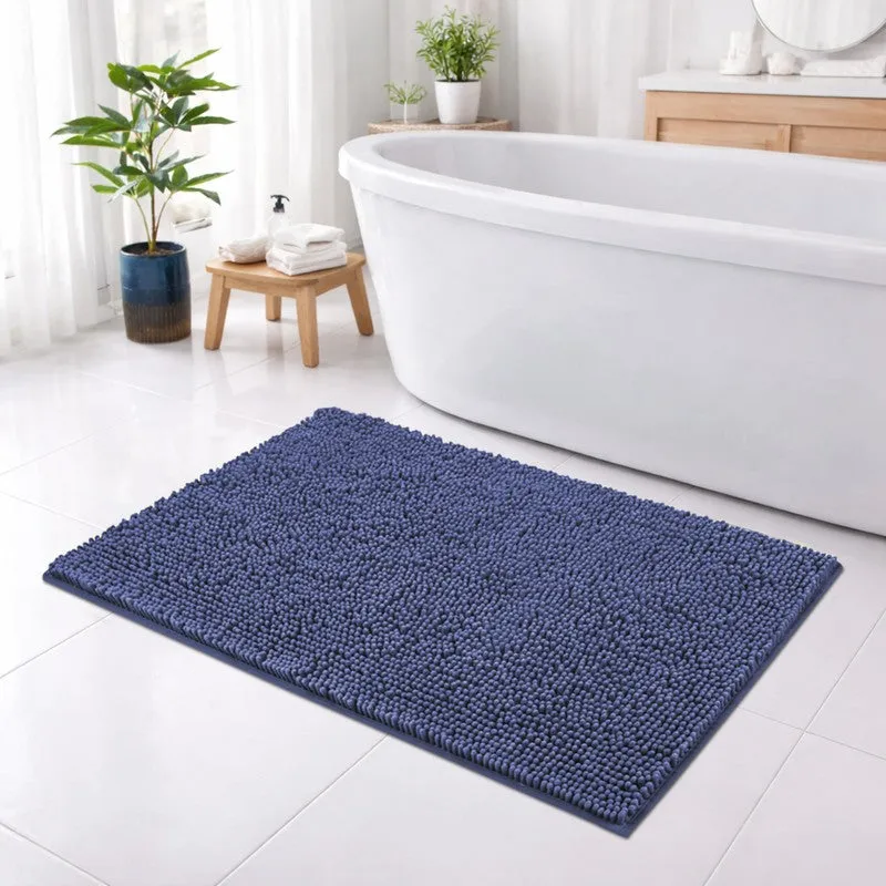 CalmCore Solid Microfiber Bath Mat - Navy media 1
