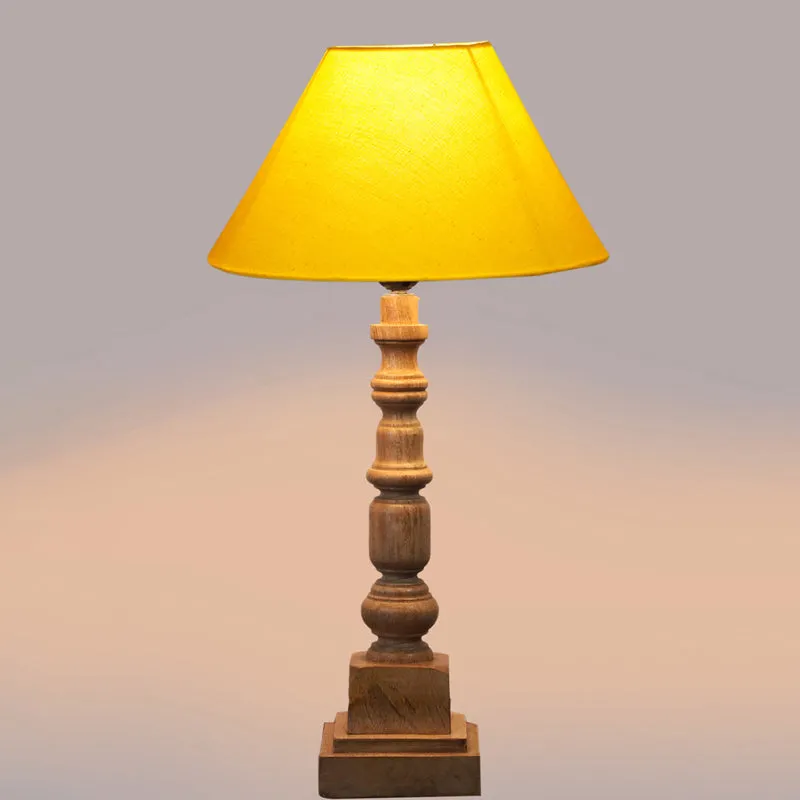 Cotin II Arbor Wooden Table Lamp - Yellow,Brown media 4