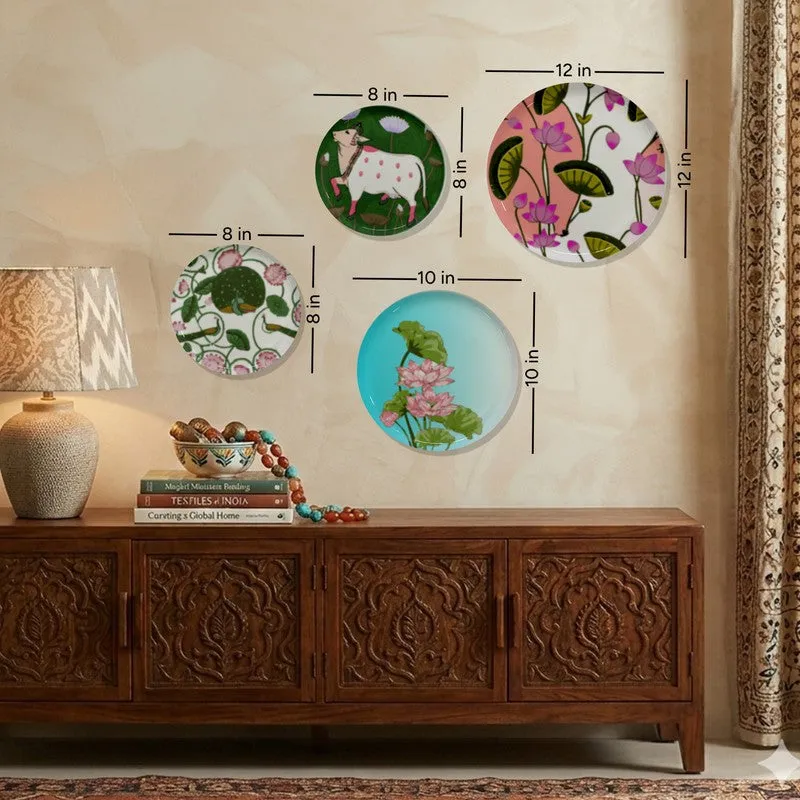 Petal Pop Metal Wall Plates - Set of Four - 10