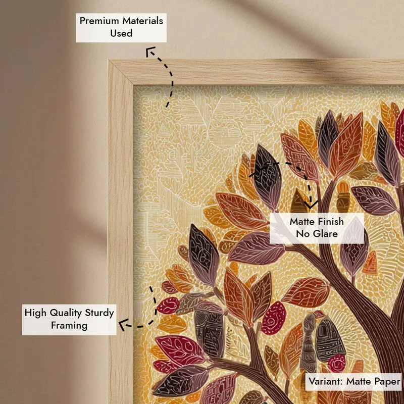 Aranya Canvas Wall Painting With Brown Frame media 10