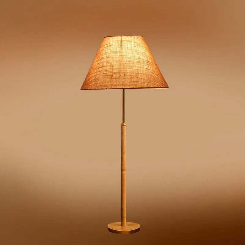 Earth Tone Wooden Floor Lamp - Brown media 6