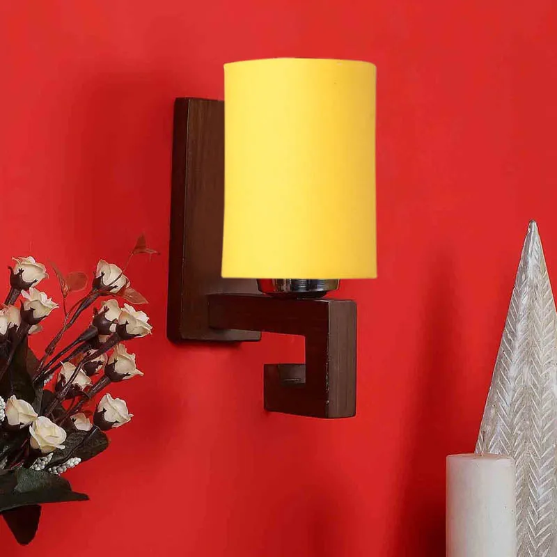 Solaris Cylindrical Wooden Wall Lamp media 3