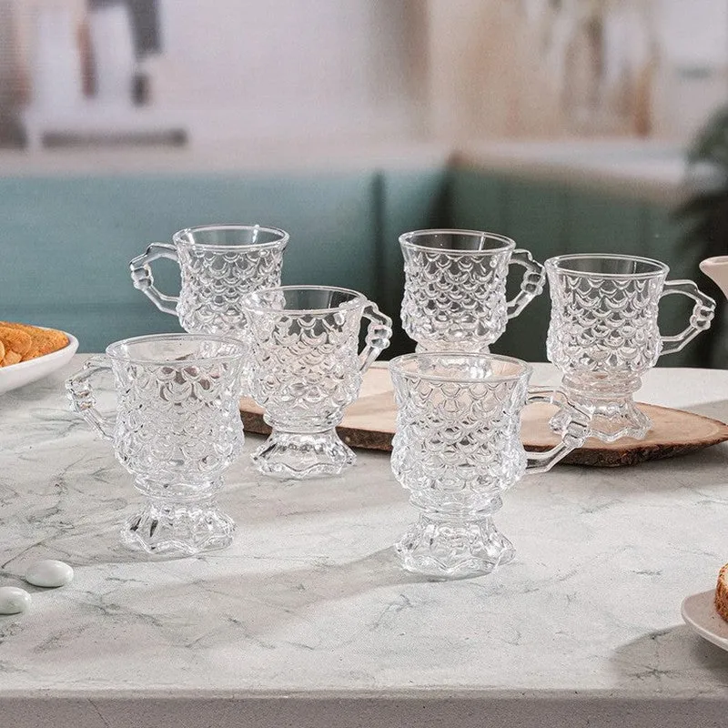 Brivelle Glass Tea Cup (145 mL Each) - Set Of Six media 3