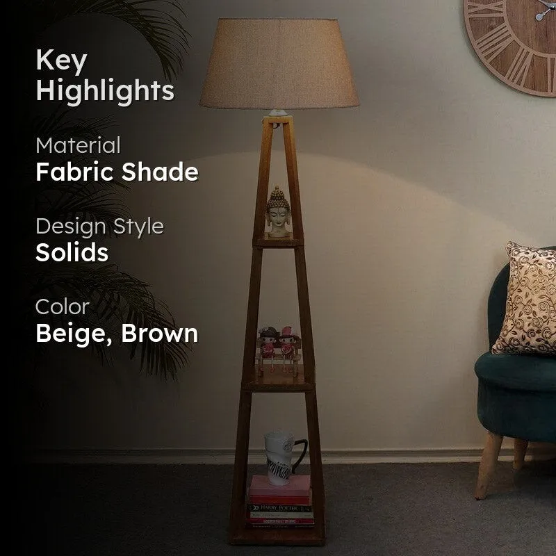Blace Netima Floor Lamp With Shelf - Almond media 2
