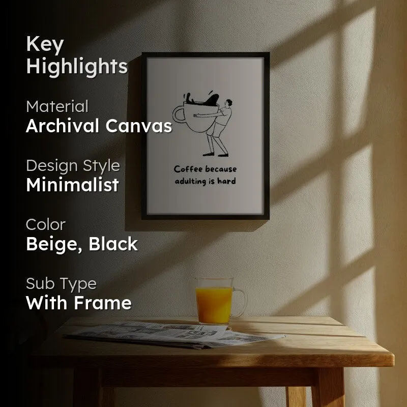 Bold Brew Archival Canvas Wall Art - Black media 2