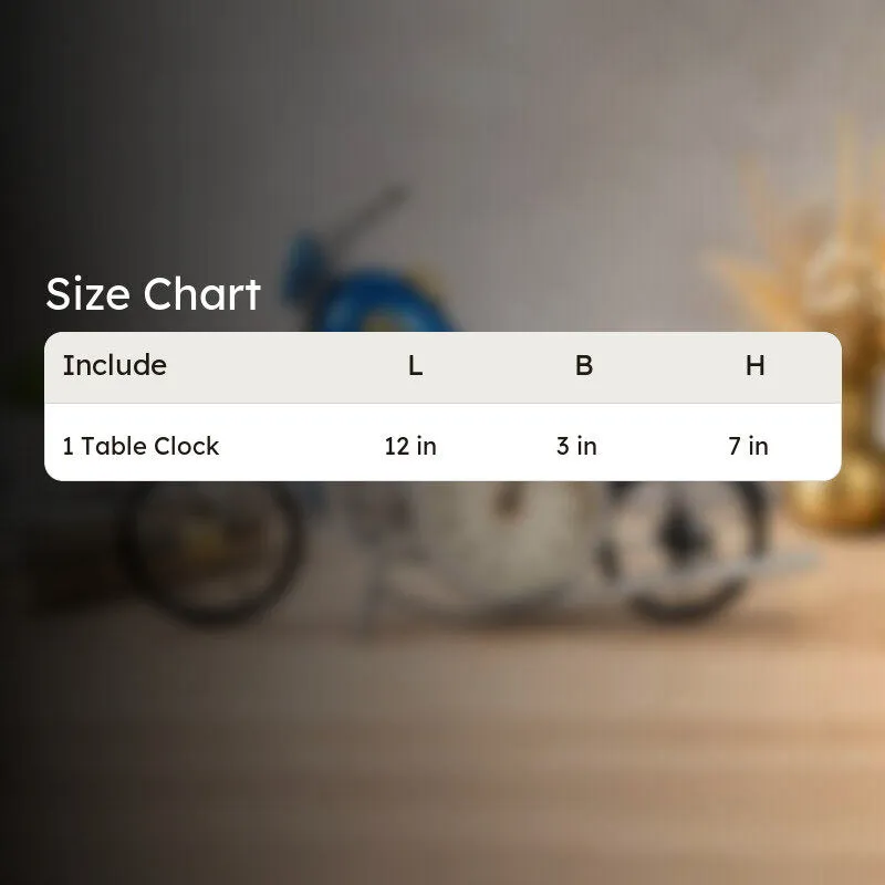 Bullet Motorcycle Iron Table Clock media 10