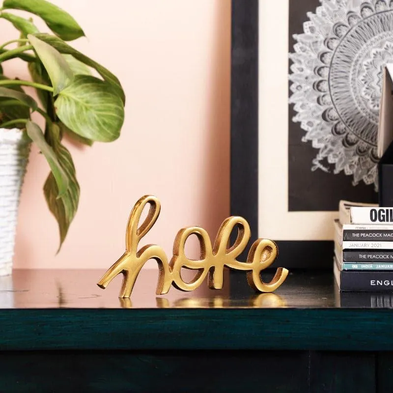 Believe Bless Typography Showpiece - Gold media 1