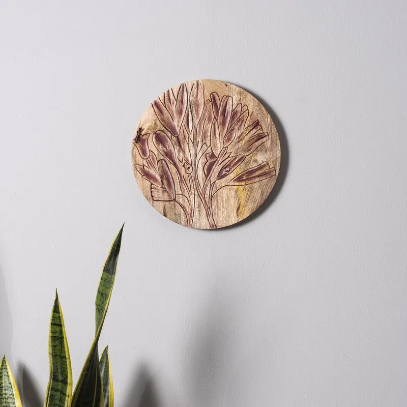Vibrant Floral Wooden Wall Plate media 1