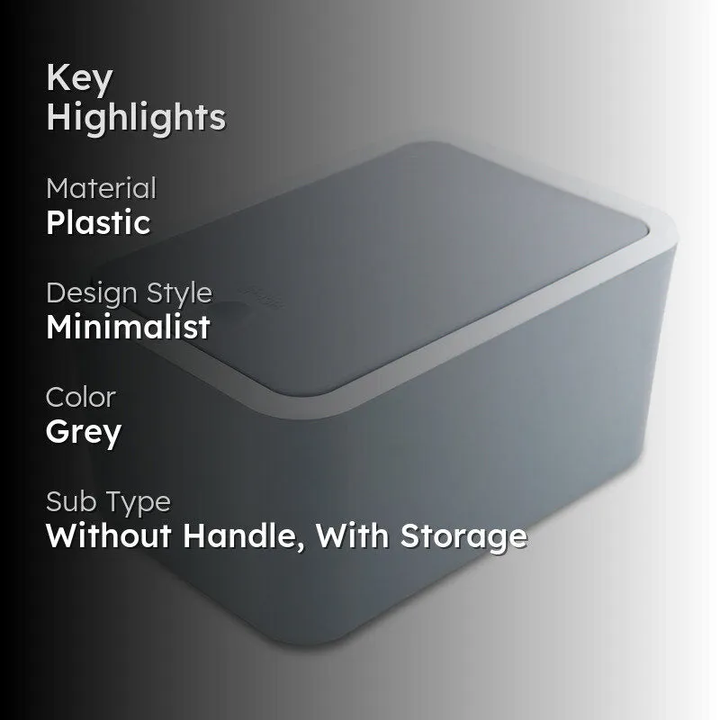 Mille Plastic Storage Basket - Grey media 2