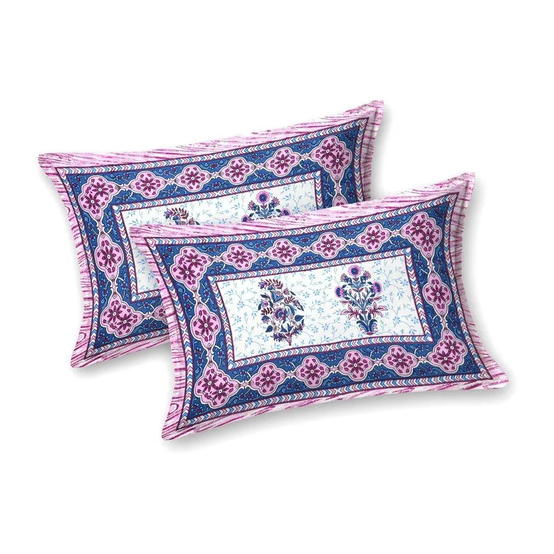 Royally Cotton Bedsheet (Pink,Blue,White) - 240 TC media 4