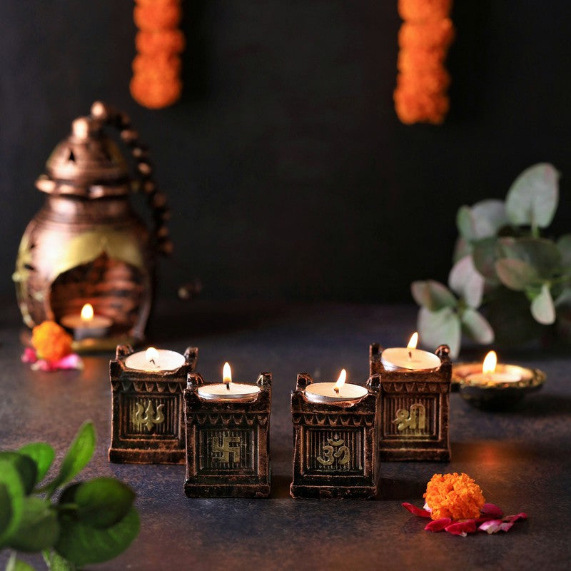 Tulsi Tea Light Holder - Set Of Four