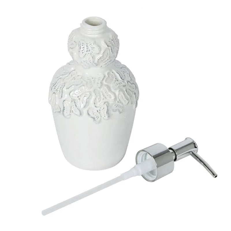 Floral Luxe Soap Dispenser - White media 5