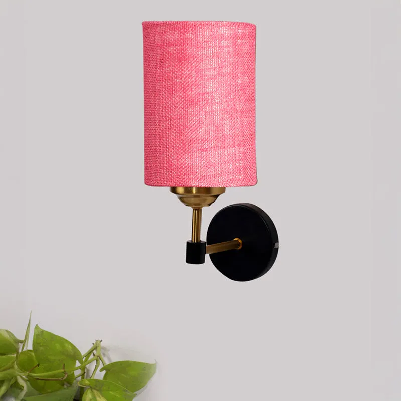 Sienna Sleek Jute Wall Lamp - Pink media 3