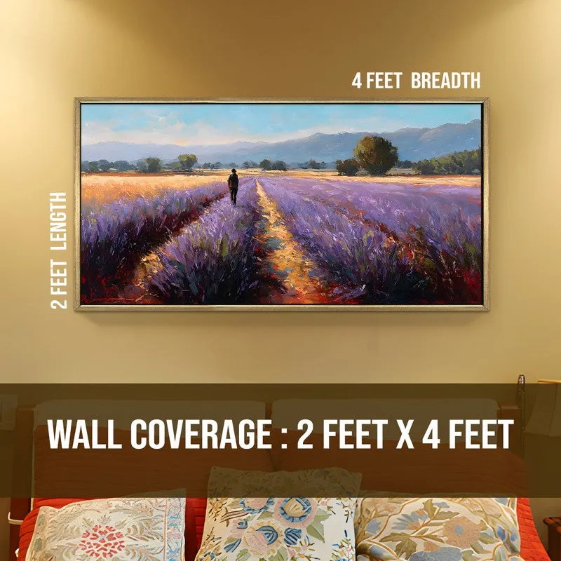Lavender Whispers Canvas Wall Painting With Frame media 9