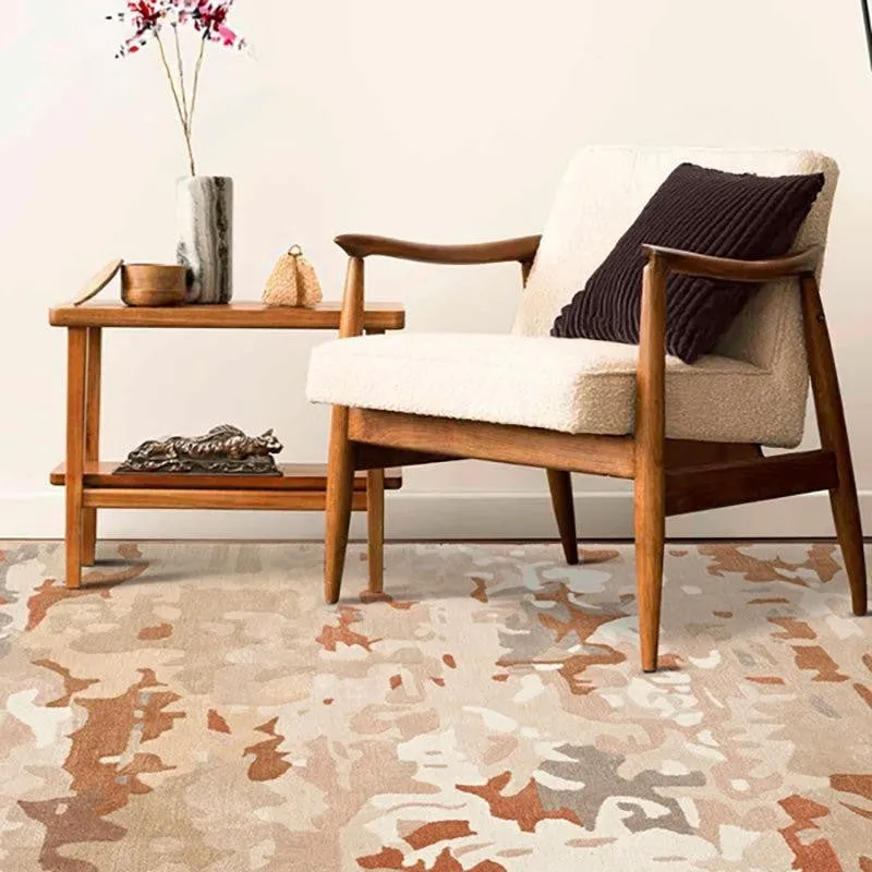Sobek Hand Tufted Abstract Wool & Nylon Carpet - Rust Brown media 3