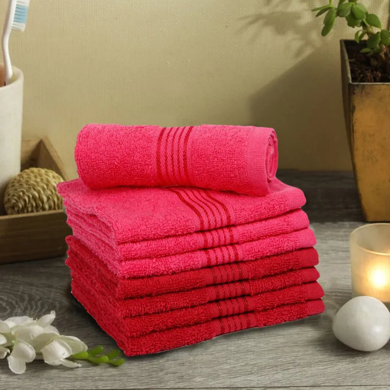 Luxurious Bodil Face Towel (Pink) - Set of Eight media 1