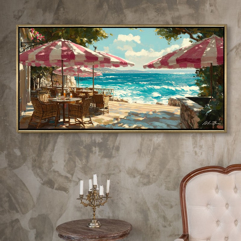 Striped Solitude Canvas Wall Painting With Frame