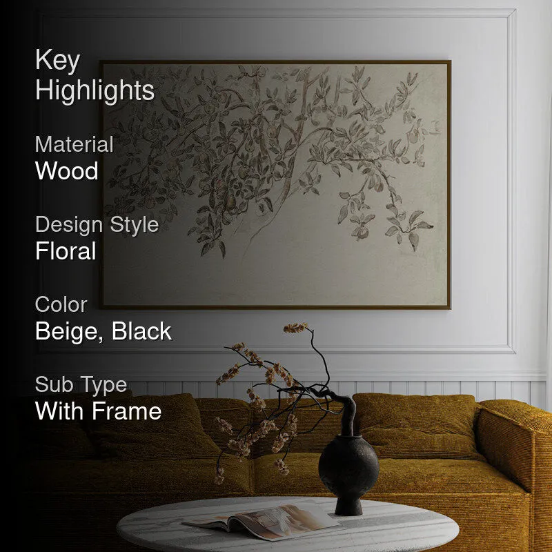 Etched Vines Wood Wall Art With Frame media 2