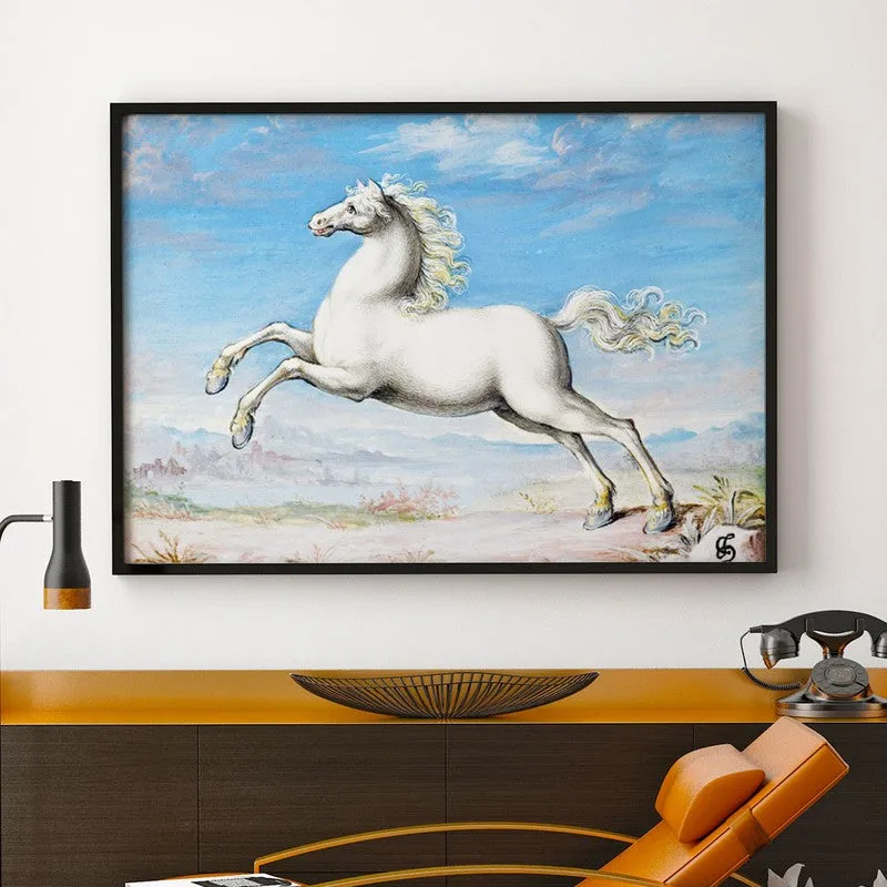 Terrace Near The Sea Canvas Wall Painting - Black Frame media 3