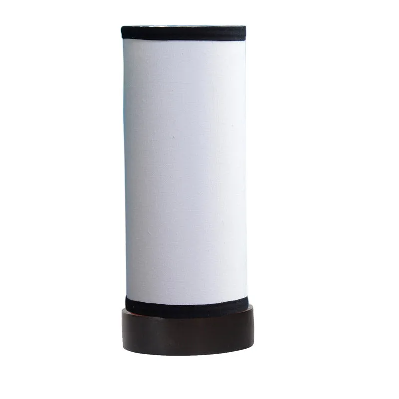Mirza Tower Wooden Table Lamp - Black,White media 4