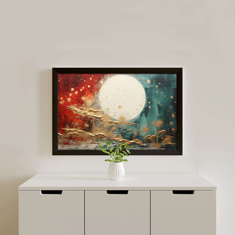 Lunar Splash Wall Painting