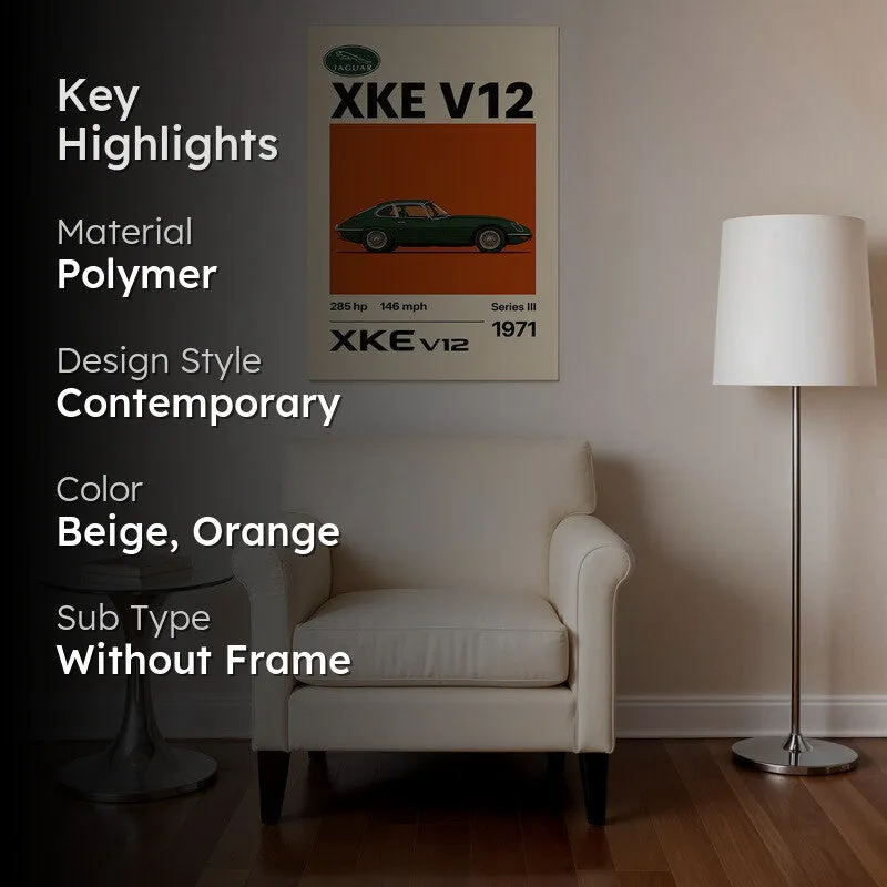 Jaguar XKE V12 Wall Poster media 2