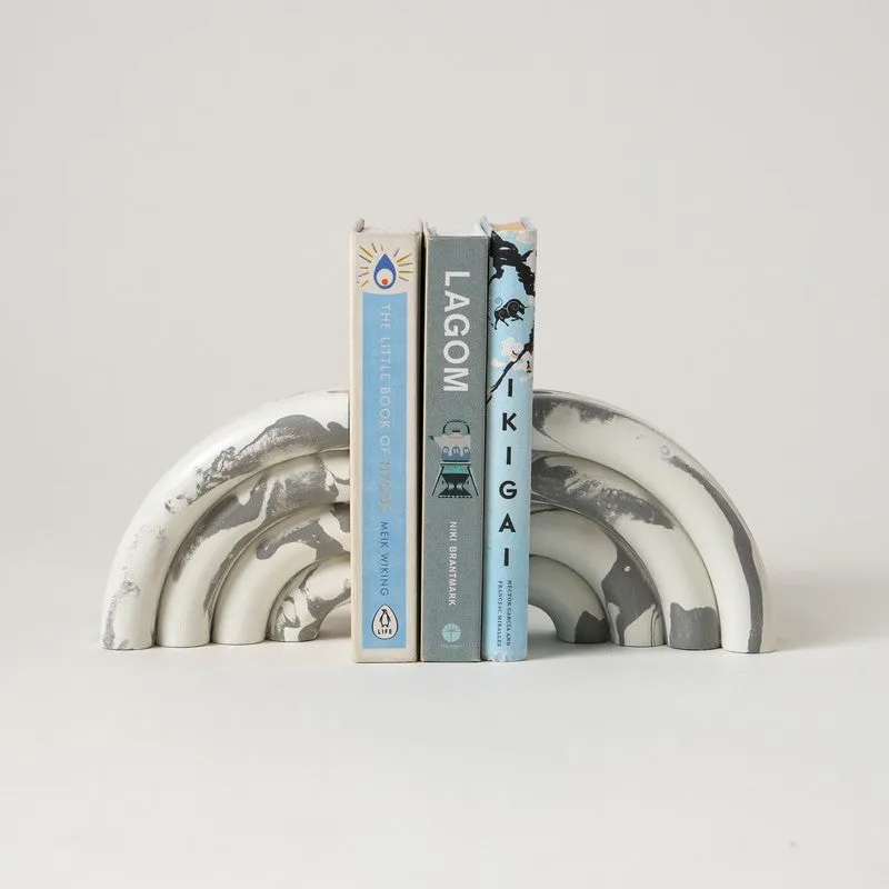 Fig Living Spiral Symmetry Ceramic Book End - Set Of Two media 1