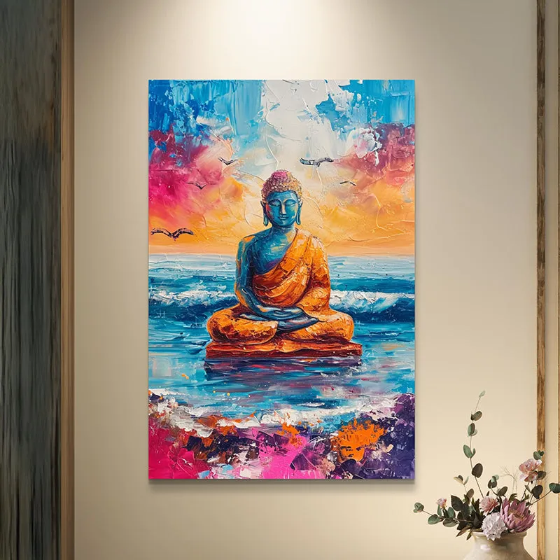 Colors Of Buddha Canvas Wall Painting media 6