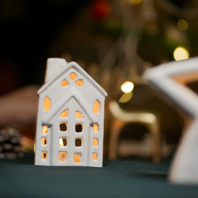 Christmas House Tealight Holder - Two Piece Set media 5