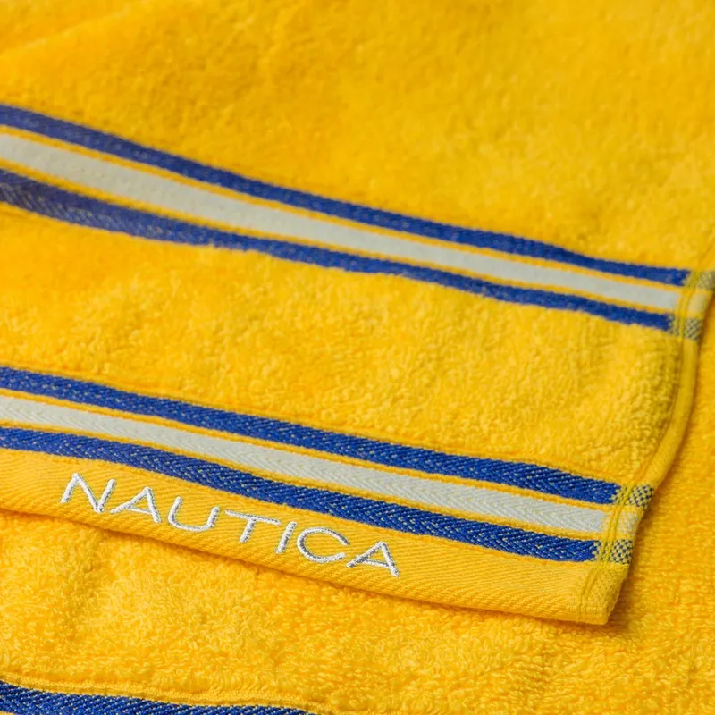 Nautica Dove Dual Down Cotton Hand Towel (Yellow & Grey) - Set Of Four media 6