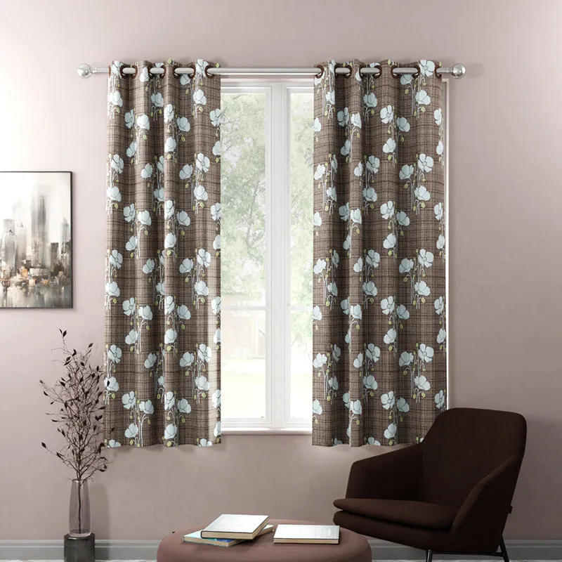Ursula Floral Artificial Sik Curtain - Set Of Two media 1