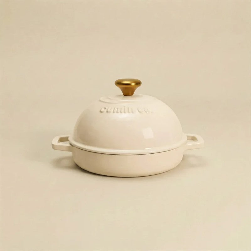 Cumin Co Enamel Cast Iron Bread Oven (White) - 1000 mL media 5