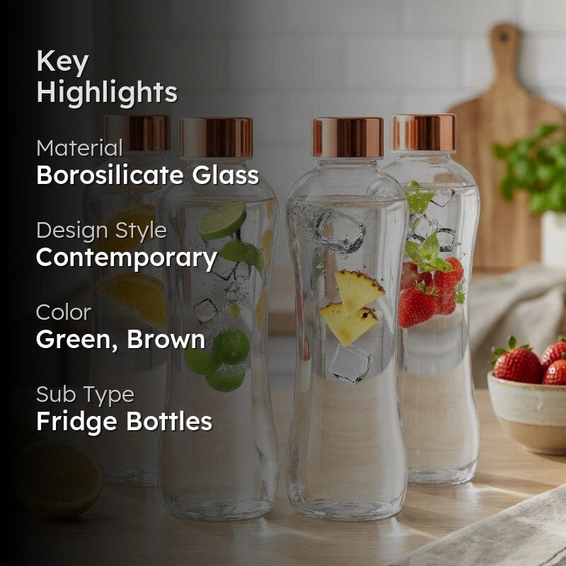 Rioware GoHydra Water Bottle (Green, Brown, 1000 mL Each) - Set Of Four media 2