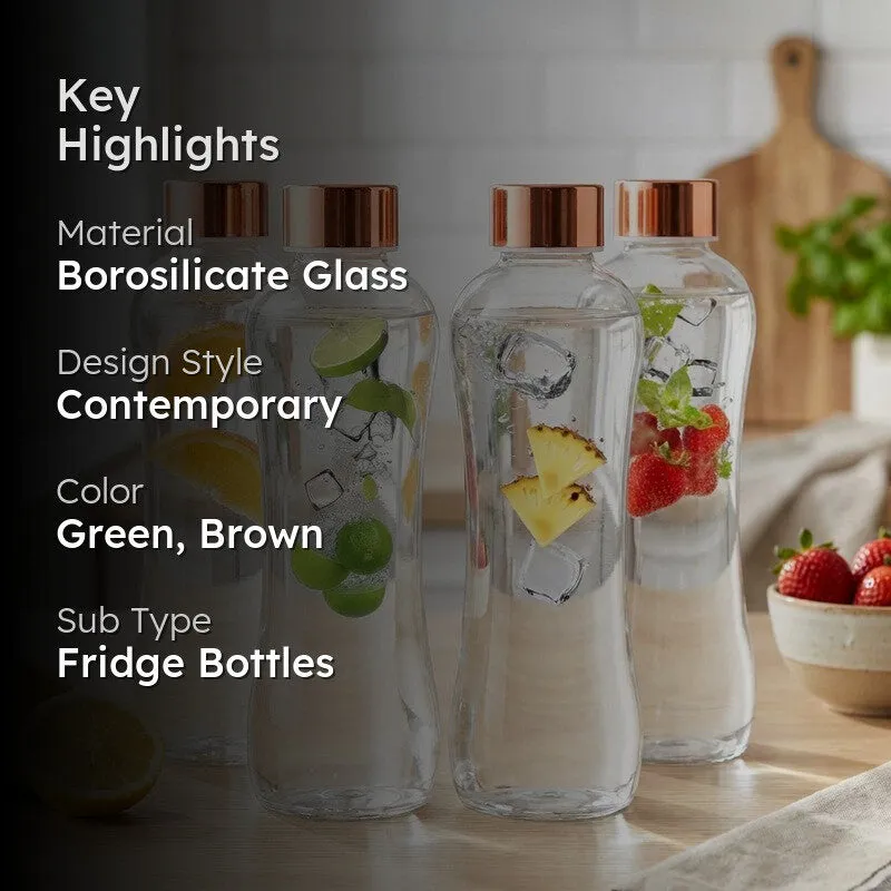 Rioware GoHydra Water Bottle (Green, Brown, 1000 mL Each) - Set Of Four media 2